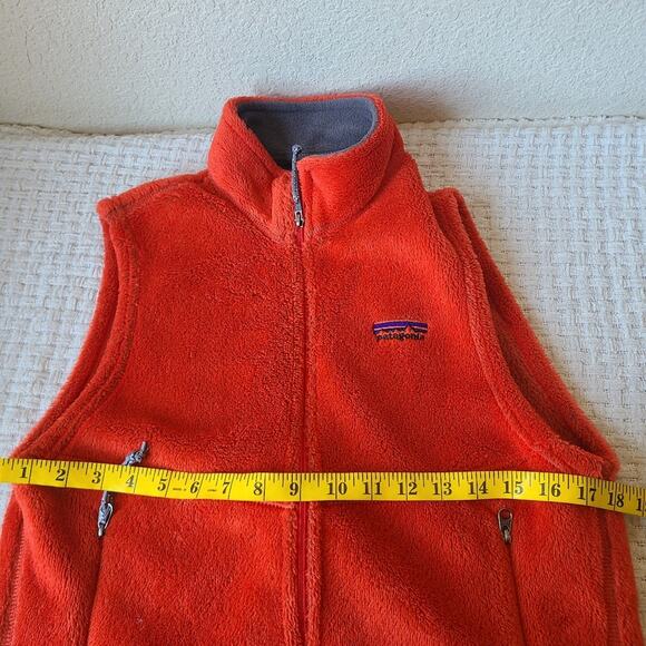 Patagonia Vibrant Orange Fleece Vest Women's Size S - Picture 9 of 11